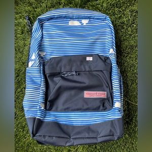 Vineyard Vines Blue and Black Backpack